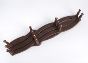 Expanding wall mounted coat rack by J.N.VALLEY, North East PA, 19th century, 63 x 97cm - 2