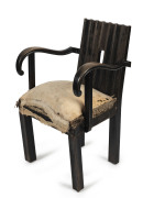 JOSEF HOFFMANN Wiener Werkstätte carver chair from the GALLIA apartment in Vienna, circa 1913. 90cm high, 60cm across the arms - 2