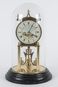 KIENINGER & OBERGFELL German 400 day dome clock, 20th century, 30.5cm high