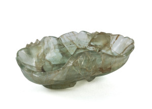 A Chinese brush washer, carved rock crystal, 18th/19th century, 13.5cm across