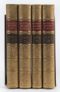 William RUSSELL (1741 - 1793) The History of Modern Europe in four volumes [London, George Routledge & Co., 1857] half calf bindings with gilt decorations and