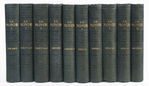 Saint-Prosper, A.A.; Duponchel, A.A.; Saurigny, M-G. de LE MONDE : Histoire de touts les peuples depuis le temps les plus recules jusqu'a nos jours [Paris; Lebirge-Duquesne, 1859] Ten volumes, large octavo, contemporary blind blocked green cloth, spines 