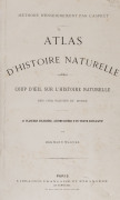 Hermann WAGNER "Atlas D'Histoire Naturelle : coup d'oeil sur l'histoire naturelle des cinq parties du monde" [Paris, R. Schultz, c.1880] with 24 double-page chromolithographic plates, one [Plate XXIV] depicting Australian native animals and Aboriginal hun