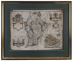 ENGLISH & IRISH COUNTY MAPS comprising "The Province of Connaugh with the citie of GALWAYE Described" by John Speed [1610]; "The East Riding of Yorkshire" By Robert Morden [c.1720]; "Oxford Shire" by Robert Morden [1695]; and "HERTFORD SHIRE" by Robert Mo
