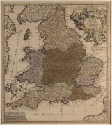 Nicholaes VISSCHER II (1649 - 1702) Angliae Regnum.. 1694, copperplate engraving, hand coloured,