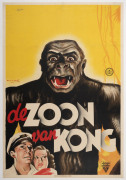 [MOVIE POSTER] Frans Mettes (Dutch, 1909-1984). de Zoon van Kong [Son Of Kong], c1933 colour lithograph, signed in image centre left, 88 x 60cm. Linen-backed. Remaco Radio Picture. Druk. Senefelder Amst.”