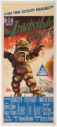 [MOVIE POSTER] The Invisible Boy 1957 colour lithograph 76 x 33.5cm. Linen backed.