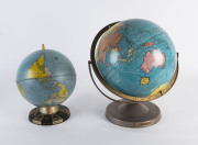 SCHOOLASTIC 12" American globe of the world, together with a zodiac globe, circa 1950s