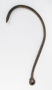 A hand forged whale hook, 19th century, 81cm high