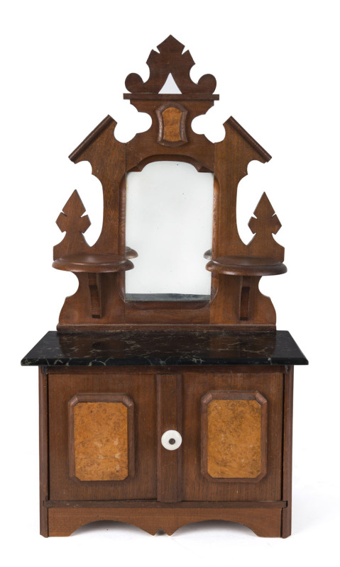 A miniature salesman's sample washstand, late 19th century, 51cm high