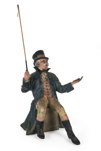 Point of sale advertising figure of a coachman, painted fibreglass, 20th century, 78cm high