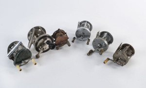 Six assorted vintage fishing reels, 20th century