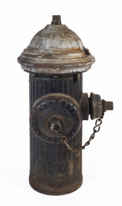 An American curb side fire hydrant, cast iron and brass, circa 1880, 75cm high