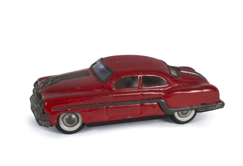 SCHUCO German tinplate friction powered toy car, circa 1950, 26cm long