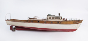 "The Penguin" motor launch model boat, late 1940s, 143cm long