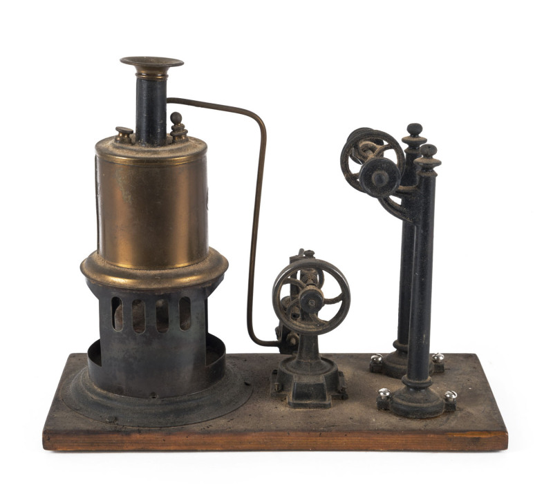 A scratch built engineers steam engine model, late 19th, early 20th century, 19cm high