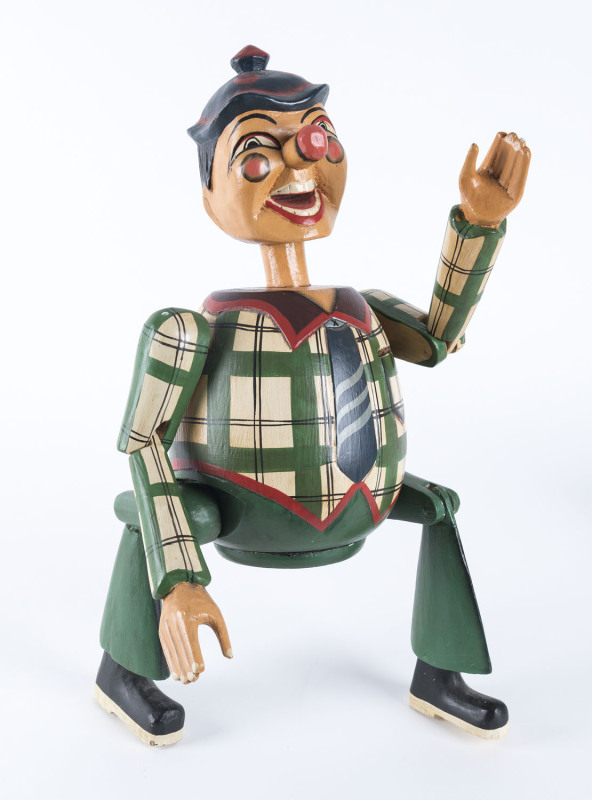 PINOCCHIO Italian carved and painted wooden doll, early to mid 20th century, 46cm high