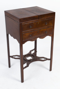 A Georgian mahogany gentleman's toiletry washstand cabinet, late 18th century,