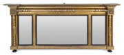 An English overmantle gilded mirror, early 19th century, 76 x 166cm