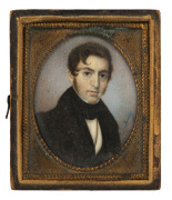 FANNY JACQUIER (b.1845), portrait of a gent, painted on ivory, 5.5 x 4.5cm