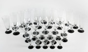 Group of 36 assorted Art Deco glasses, mid 20th century, the tallest 18cm high