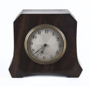 A Swiss table clock in timber case by BUREN, early 20th century, 16cm high