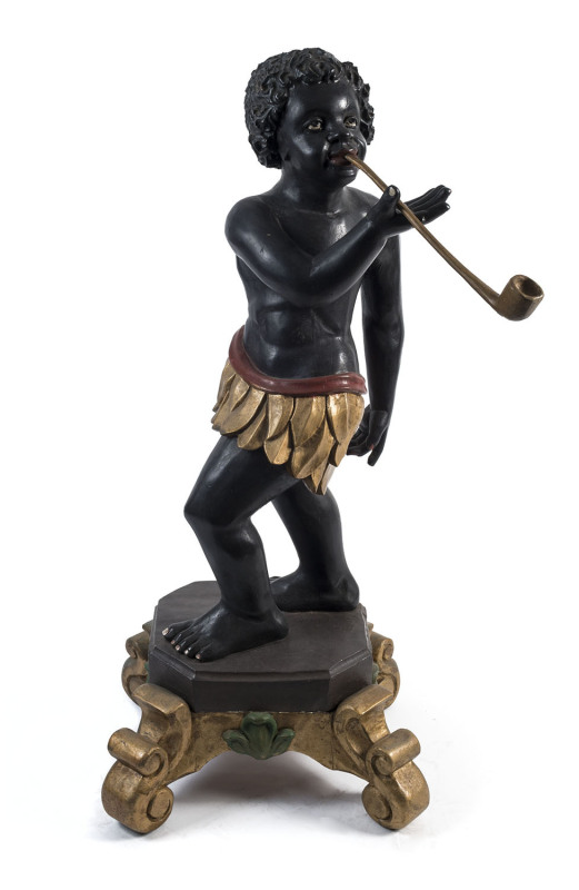 American tobacco point of sale carved and painted wooden statue, 19th century, 111cm high