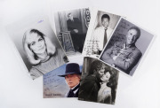 AUTOGRAPHED PHOTOGRAPHS & LETTERS: A collection including Sophia Loren, Michael Crawford, Bob Newhart, Jay Leno, Henry Winkler (F\"Fonzie"), Tony Curtis, Ernest Borgnine, Rutger Hauer, David Caruso, Stephen Fry, Richard Todd and others. 