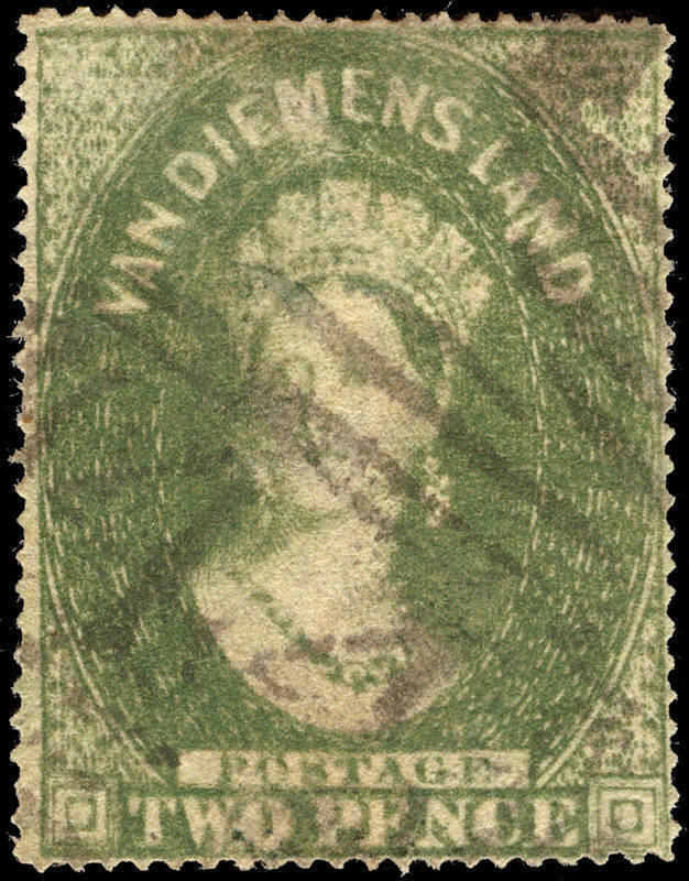 1868-69 (SG.119) 2d Yellow-Green with Unofficial serrated perf.19 on a postally used example with BN '44'. Cat.£750.