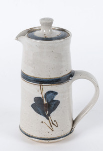 VICTOR GREENAWAY Broomhill pottery coffee pot with impressed seal mark, 23cm high