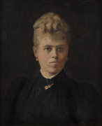 C. GRANT (Australian, 19th century), Portrait of Harriet Frost of Melbourne, oil on canvas, signed and dated lower right "C. Grant, '93", ​52 x 42cm