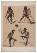 GEORGE FRENCH ANGAS [1822 – 1886], Nine (9) plates from "South Australia Illustrated", 1847, including The Aboriginal Inhabitants, Portraits of the Aboriginal Inhabitants, Thylkilli & Mintalta, Native Tombs, Implements and Utensils, Their Various Dances,