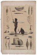 GEORGE FRENCH ANGAS [1822 – 1886], Nine (9) plates from "South Australia Illustrated", 1847, including The Aboriginal Inhabitants, Portraits of the Aboriginal Inhabitants, Thylkilli & Mintalta, Native Tombs, Implements and Utensils, Their Various Dances, - 2