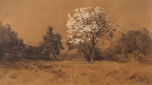 ARTHUR MERRIC BOYD, Senior (1862-1940), Farmyard landscape, watercolour, signed and dated lower right "Arthur Boyd, 1906", ​28 x 49cm