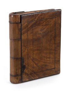 An inlaid timber bookbox, 19th century, 12.5cm high