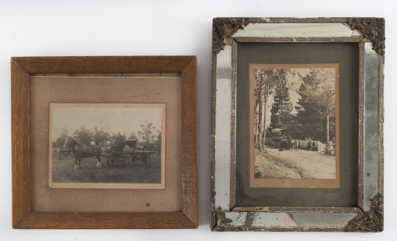 Two 19th century albumen photographs of Melbourne commercial companies including "F.K. COX & Co." of Lonsdale Street, and "Commonwealth Board Mills Abbottsford", each in period frame with card mounts, ​image sizes 11 x 16cm and 12 x 16cm