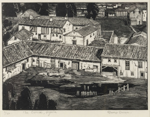 GLADYS MARY OWEN [1889 - 1960] The Corrae, Segovia, Wood engraving Signed, titled and numbered 1/50 below image, 15 x 20cm