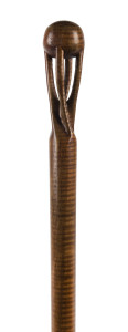 An Australian fiddleback blackwood walking stick, 19th century, 95cm long