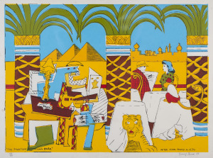 GARRY SHEAD (Australian, b.1942) The Phantom of Luna Park, 1989 Colour screenprint, titled and annotated in image lower left and right, editioned 49/50, signed and dated in pencil in lower margin, 49 x 66.5cm. After a mural painted in 1974.