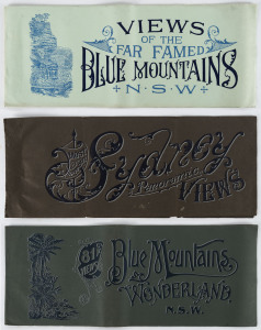 Harry PHILLIPS (1873 - 1944) Three different oblong folio publications featuring Phillips' work; all circa 1910; titled "81 Views Blue Mountains Wonderland, N.S.W.", "Most Up-To-Date Sydney Panoramic Views" and "Views of the Far Famed Blue Mountains N.S.W." each folio 24 x 58cm.