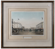 FRANCOIS COGNE [1829 - 1883], Bourke Street (East, 1863) hand-coloured lithograph (from "The Melbourne Album" printed by Charles Troedel), 27 x 37cm. - 2