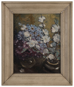 TOM CARTER (active 1930s-40s), floral still life, oil on canvas board, ​34 x 27cm