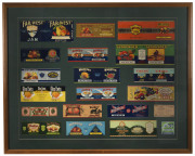 Two Australian fruit label displays, attractively mounted and framed, 108 x 135cm each - 2