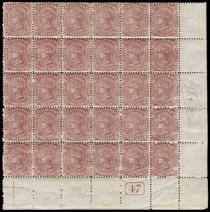 1871-79 (between SG.144 -158) 1d to 5/- Sidefaces on TAS wmk. in lines and the 1878 1d, 2d. & 8d. DLR London printings: an extensive study on leaves covering shades (incl. 1d vermilion, M), perforations and plate flaws as well as Specimens & Reprints & mu