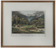 NICHOLAS CHEVALIER [1828 - 1902], Wentworth River Diggings Gipps land, Colour lithograph with hand-colouring, bears printed title and inscription 'From a picture by N. Chevalier - Printed and Published by Charles Troedel, Melbourne Album Office, 73 Collin - 2