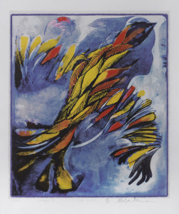 CHARLES BLACKMAN (1928-2018), Orpheus '83, Wings Of Fire, screenprint 51/75, signed and titled in pencil in the lower margin, ​48 x 40cm