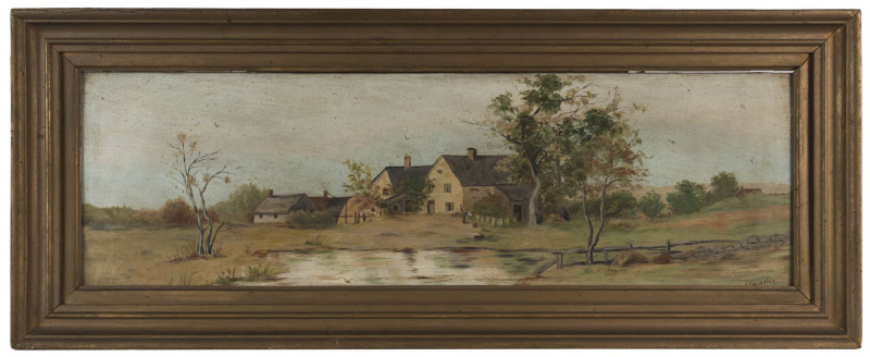 S. FRASER (Farm house by a pond) oil on canvas, signed and dated "S Fraser/94" at lower right,