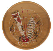 Six Australian timber plaques, mid 20th century, ​the largest 38cm diameter - 4