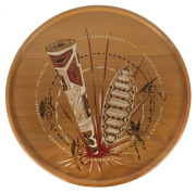 Six Australian timber plaques, mid 20th century, ​the largest 38cm diameter - 5