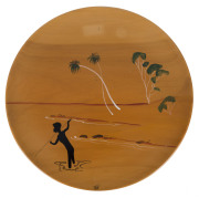 Six Australian timber plaques, mid 20th century, ​the largest 38cm diameter - 6